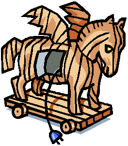 Trojan horse with electrical plug
